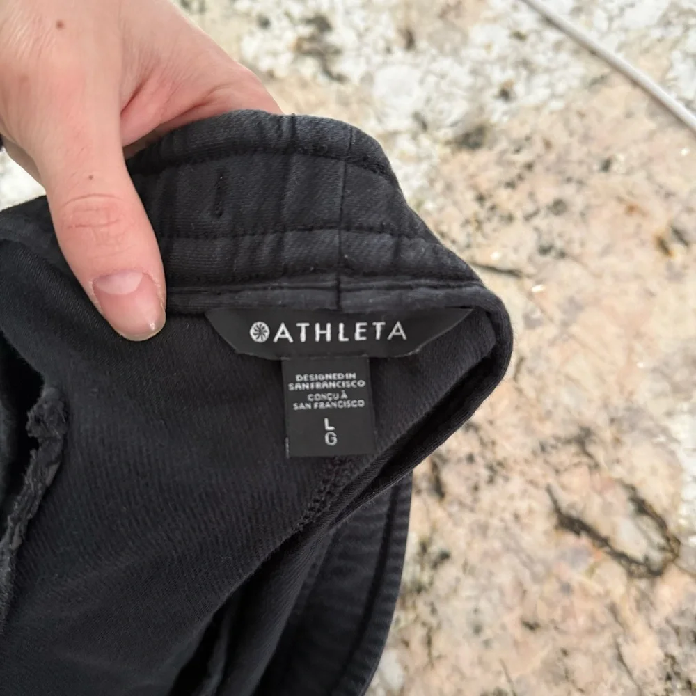 Athleta Black Lounge Athletic Shorts Elastic Waist Casual Activewear Women L - Picture 5 of 5